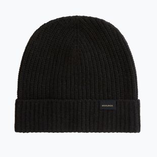 Herren-Beanie Woolrich Knitted Ribbed Beanie black