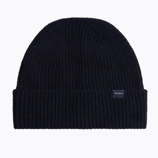 Herren-Wintermütze Woolrich Knitted Ribbed Beanie melton blue