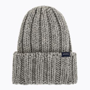 Damen Wintermütze Woolrich Chunky Beanie light grey melange