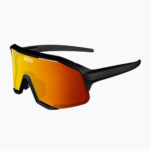 Koo Demos Sonnenbrille schwarz matt/rot verspiegelt