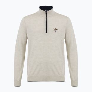 Herrenpullover Aeronautica Militare 1/2 Zip stone melange