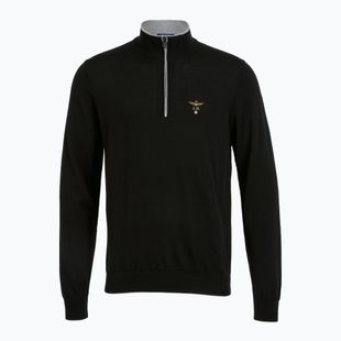 Pullover Herren Aeronautica Militare 1/2 Zip jet black