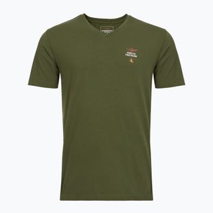 Herren T-Shirt Aeronautica Militare AM1UTI006 V-Neck military