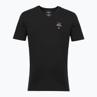Herren-T-Shirt Aeronautica Militare AM1UTI006 V-Neck black
