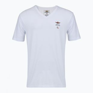 Herren-T-Shirt Aeronautica Militare AM1UTI006 V-Neck white