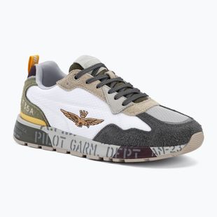 Herrenschuhe Aeronautica Militare SC0276UCT03546 off white/green/brown/grey