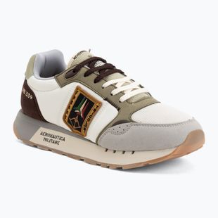 Herrenschuhe Aeronautica Militare SC0292UCT03331 off white/green/brown/grey