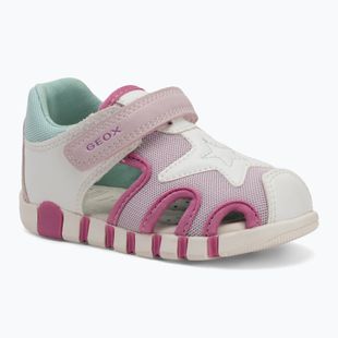 Sandalen Kinder Geox Iupidoo white/fuchsia