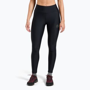 Damen Kletterleggings La Sportiva Aerial schwarz / aspengrün