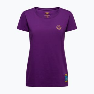 Damen T-Shirt La Sportiva Climbing on the Moon viola/giallo