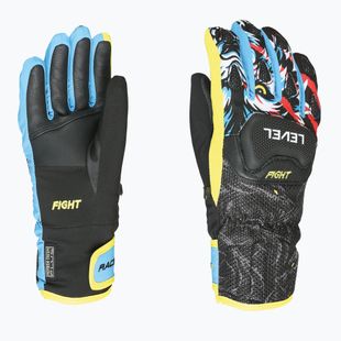 Kinder Skihandschuhe Level Race Jr black/yellow