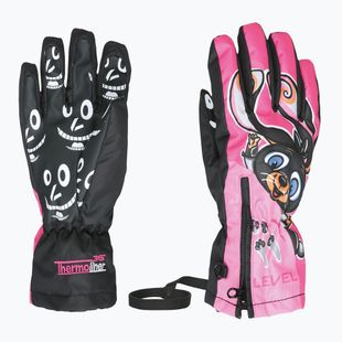 Kinder Skihandschuhe Level Lucky hot pink