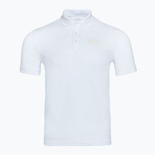 Herren EA7 Emporio Armani Zug Sichtbarkeit Polo weißes Hemd
