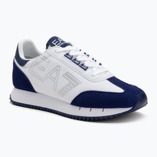 EA7 Emporio Armani Schwarz & Weiß Vintage weiß/mittelalterliche blaue Schuhe