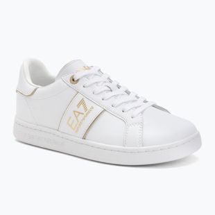 EA7 Emporio Armani Klassische Logo voll wht/Gold Detail Schuhe