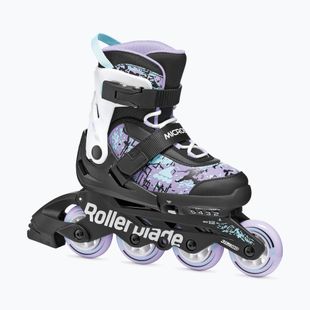 Inlineskates Kinder Rollerblade Microblade SL Jr black/lavender/light blue