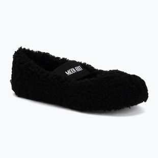 Damenballettschuhe Moon Boot Shearling Ballerina schwarz