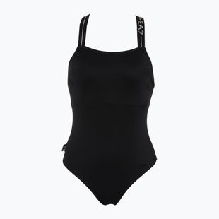 EA7 Emporio Armani Logo Tape One Piece Badeanzug schwarz