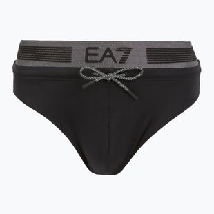 Herren EA7 Emporio Armani Logo Tape Brief Badeslip schwarz