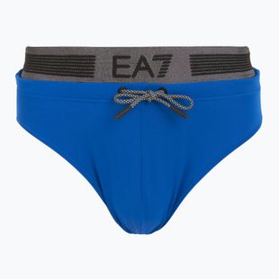 Herren EA7 Emporio Armani Logo Tape Swim Slip türkisfarbenes Meer