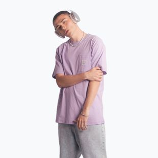 Herren T-Shirt Kaotiko Pocket Flower Society Malve