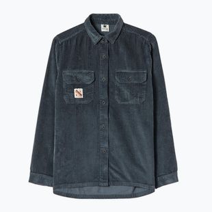 Kaotiko Courduroy Herrenhemd Minimal bläulich-grau