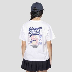 Kaotiko Damen-T-Shirt Happy Place weiß