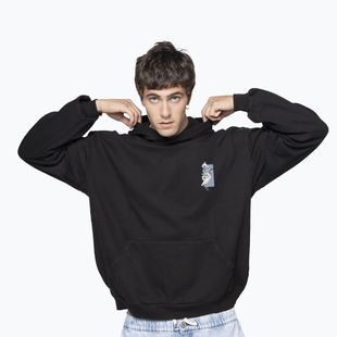 Herren Kaotiko Koi Sweatshirt mit Kapuze schwarz