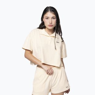 Damen-Poloshirt Kaotiko Towel Stripe gelb / weiß