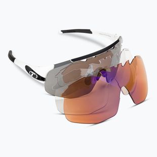 Tifosi Sledge Lite matt weiß/rauch/ac rot/klar Fahrradbrille