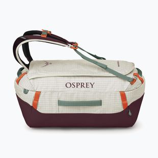 Reisetasche Osprey Transporter Duffel 40 l mystery white/moody burgundy