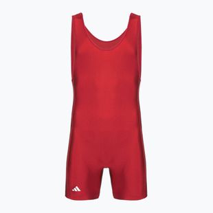 Herren-Jumpsuit adidas 3 Stripe Singlet red/white