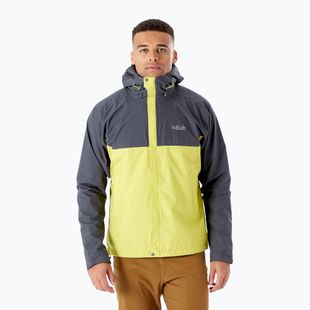 Regenjacke Herren Rab Downpour Eco graphene/zest