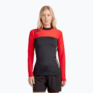 Dakine Frauen schwimmen Shirt Hd Snug Fit Rashguard schwarz und rot DKA651W0008