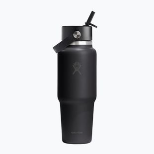 Isolierflasche Hydro Flask Wide Flex Straw Travel 946 ml black
