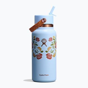 Thermosflasche Hydro Flask Wide Mouth with Flex Straw Cap 946 ml western light blue