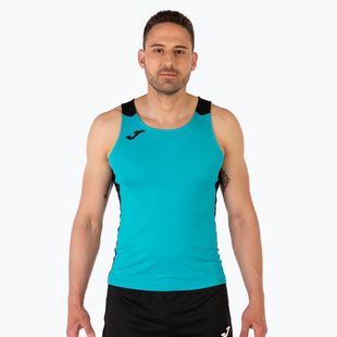 Men's Joma Record II Tank Top türkis/schwarz Laufshirt