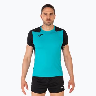 Herren Joma Record II türkis schwarzes Laufshirt