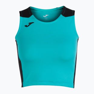 Women's Joma Record II Top türkis/schwarzes Laufshirt