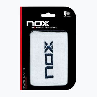Schweißbänder fürs Handgelenk NOX Wristband with Logo 2 szt. white/blue
