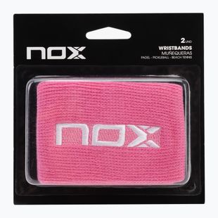 Schweißbänder fürs Handgelenk NOX Wristband with Logo 2 szt. pink/white