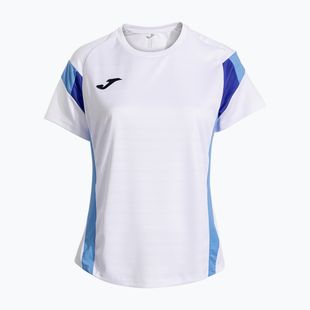 Damen-Tennisshirt Joma Montreal weiß/himmelblau