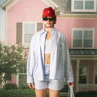 Damen Kaotiko Stripes Dark People blau / weißes Shirt