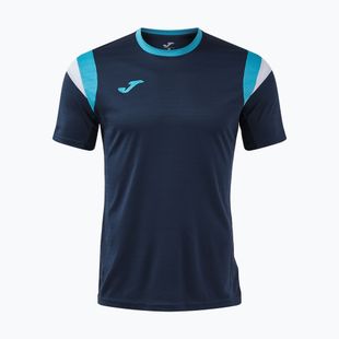 Herren-Tennisshirt Joma Terra dark navy/turquoise fluor