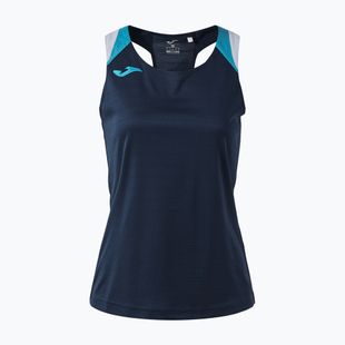 Damen-Tennisshirt Joma Terra Tank Top dark navy/turquoise fluor