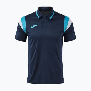 Herren-Tennisshirt Joma Terra Polo dark navy/turquoise fluor