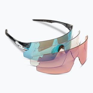 Tifosi Rail Xc Clarion crystal smoke/clarion blue/ac red/clear Fahrradbrille