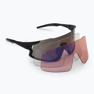 Tifosi Stash blackout/rauch/ac rot/klar Sonnenbrille