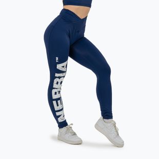 Trainingsleggings Damen NEBBIA Glute Check High Waisted dark blue