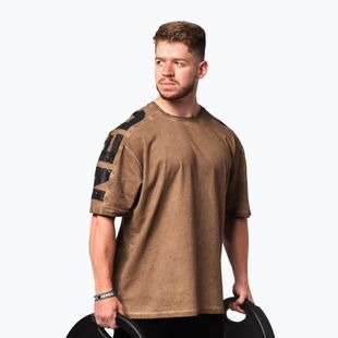 Trainingsshirt Herren NEBBIA Washed-Off Lifting Club light brown